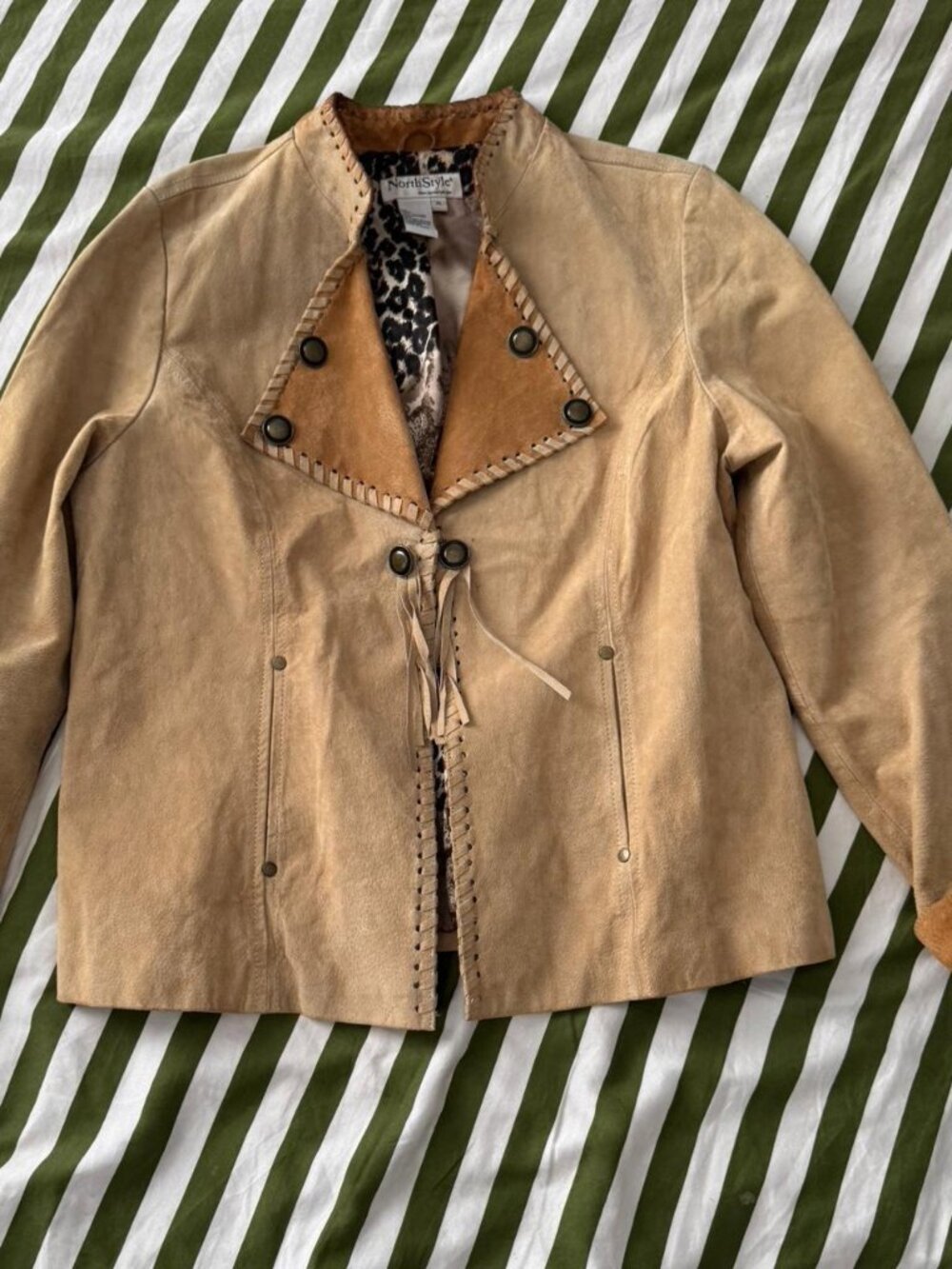 Vintage Suede Western Jacket with Fringe